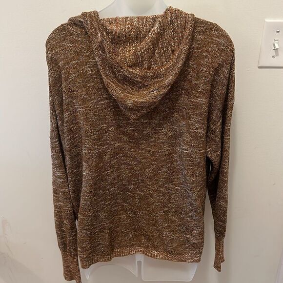 ABOUND plus size brown mark knit hoodie shirt blouse top Athleisure XXL NWT - Picture 4 of 5